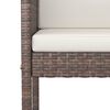 vidaXL Bar Stools 4 pcs with Cushions Brown Poly Rattan