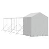 vidaXL Outdoor Dog Kennel with Roof Silver 2x10x2.5 m Galvanised Steel