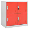 vidaXL Locker Cabinet Light Grey and Red 90x45x92,5 cm Steel