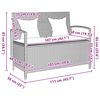 vidaXL Garden Storage Bench with Cushion Brown Poly Rattan