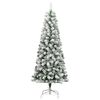 vidaXL Artificial Hinged Christmas Tree 300 LEDs & Ball Set 210 cm