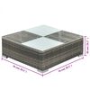 vidaXL 5 Piece Garden Lounge Set with Cushions Poly Rattan Grey