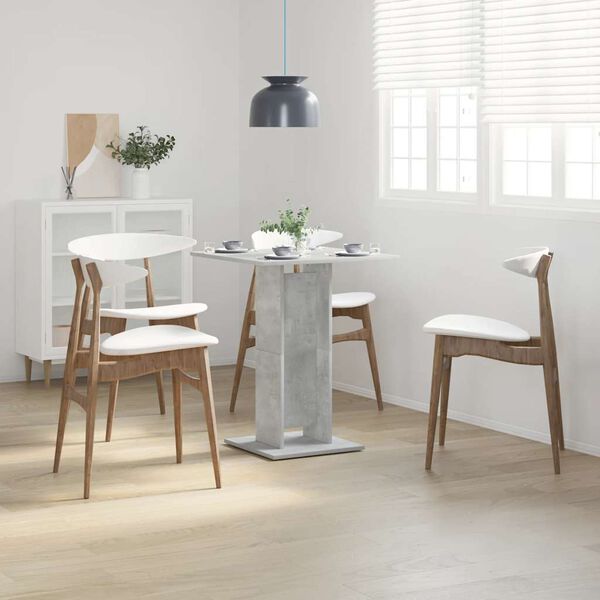 vidaXL Bistro Table Concrete Grey 60x60x75 cm Engineered Wood
