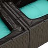 vidaXL 5 Piece Garden Sofa Set with Cushions Black Poly Rattan