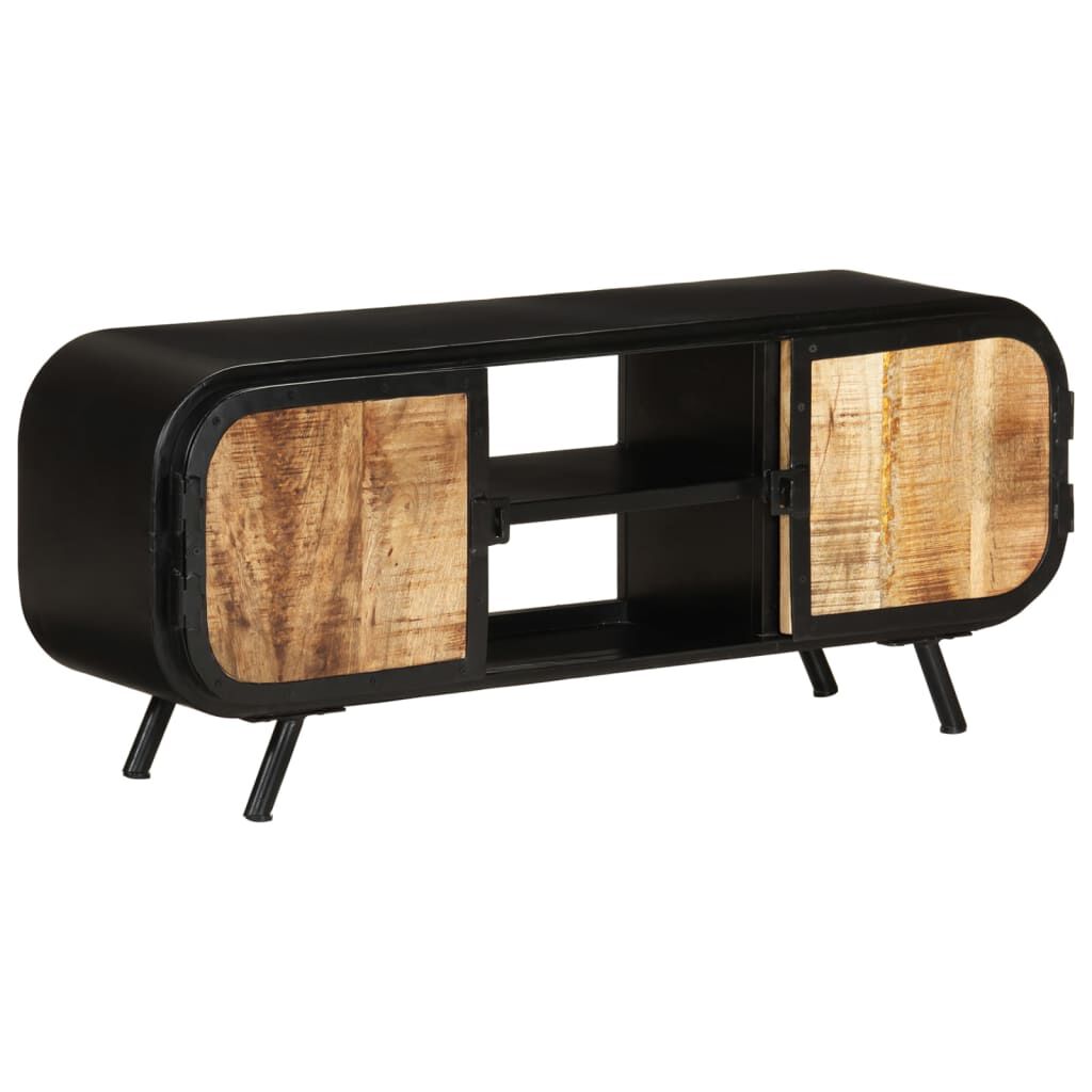 vidaXL TV Cabinet 110x30x45 cm Rough Mango Wood