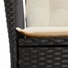 vidaXL 9 Piece Garden Dining Set with Cushions Black Poly Rattan