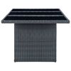vidaXL 7 Piece Outdoor Dining Set with Cushions Poly Rattan Light Grey