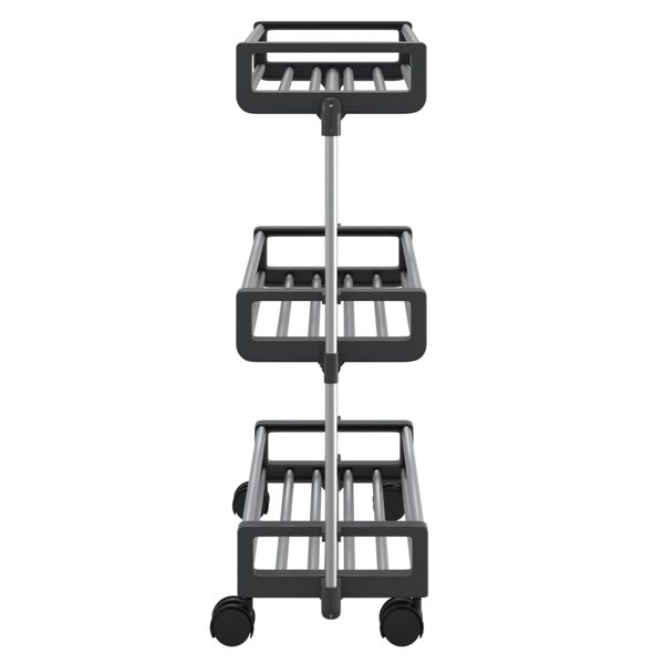 vidaXL Storage Trolley 59x20x75 cm Aluminium