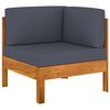 vidaXL 9 Piece Garden Lounge Set with Dark Grey Cushions Acacia Wood