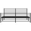 vidaXL Metal Bed Frame without Mattress with Footboard Black 183x213cm