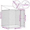 vidaXL Dog Cage Silver 200 x 200 x 258 cm Steel and PE