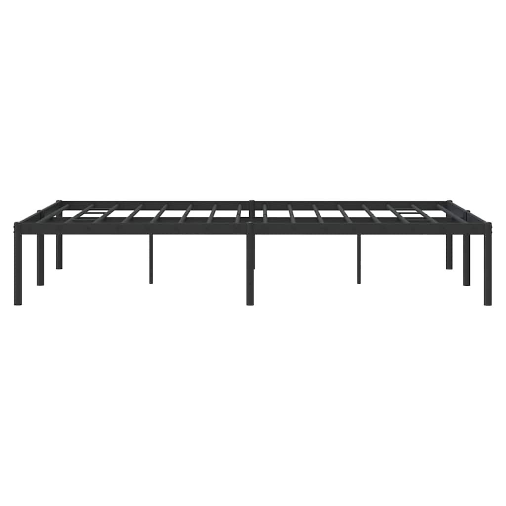 vidaXL Metal Bed Frame without Mattress Black 135x190cm