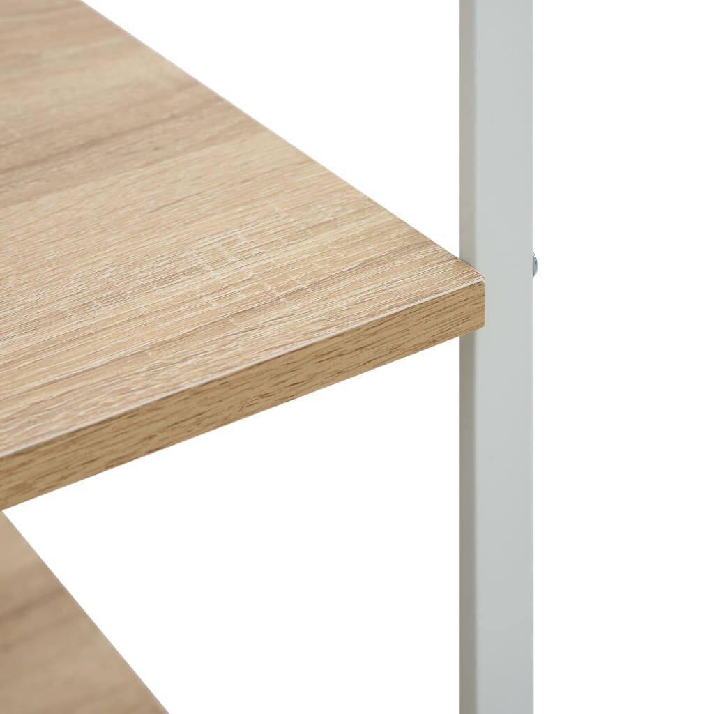 vidaXL Microwave Cabinet White and Oak 60x39.6x79.5 cm Engineered Wood