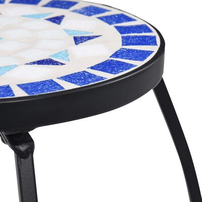 vidaXL Mosaic Tables 3 pcs Blue and White Ceramic