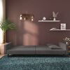 vidaXL 2-Seater Sofa Bed with Two Pillows Dark Grey Velvet