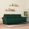 vidaXL 3-Seater Sofa Dark Green 180 cm Velvet