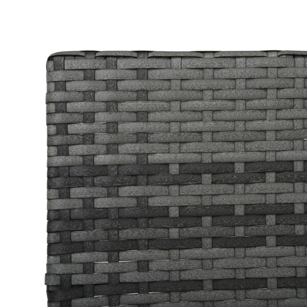 vidaXL Sun Lounger with Cushion Poly Rattan Grey