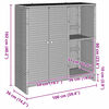 vidaXL Storage Cabinet with Storage Brown 100 x 36 x 102 cm Rattan