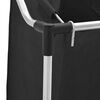 vidaXL Laundry Sorter with 3 Bags Black Steel