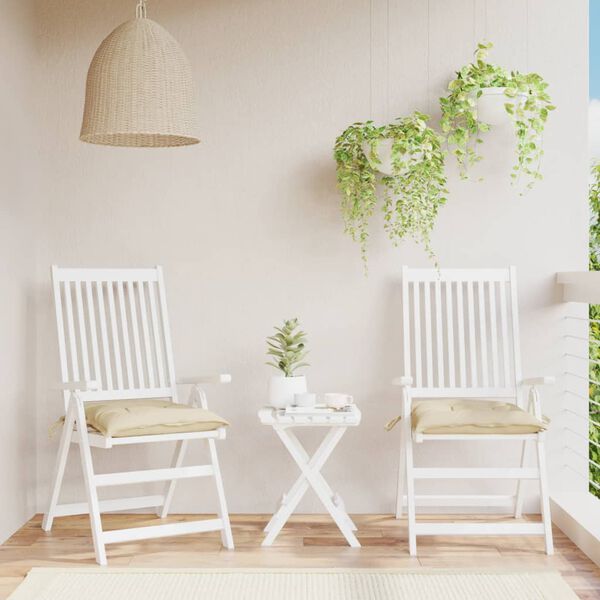 vidaXL Pallet Cushions 2pcs Beige 50x50x7 cm Oxford Fabric