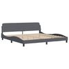 vidaXL Bed Frame "Dover" Dark Grey 193x203 cm Velvet