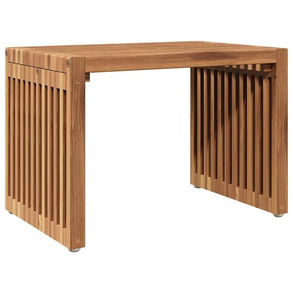 vidaXL Garden Side Table Brown 50 x 32.5 x 35 cm Solid Teak Wood