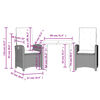 vidaXL 5 Piece Garden Dining Set with Cushions Grey Poly Rattan