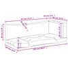 vidaXL Pallet Cushions 3 pcs Beige Fabric