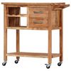 vidaXL Kitchen Trolley 80x45x91 cm Solid Wood Acacia