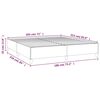 vidaXL Bed Frame without Mattress White California King Faux Leather