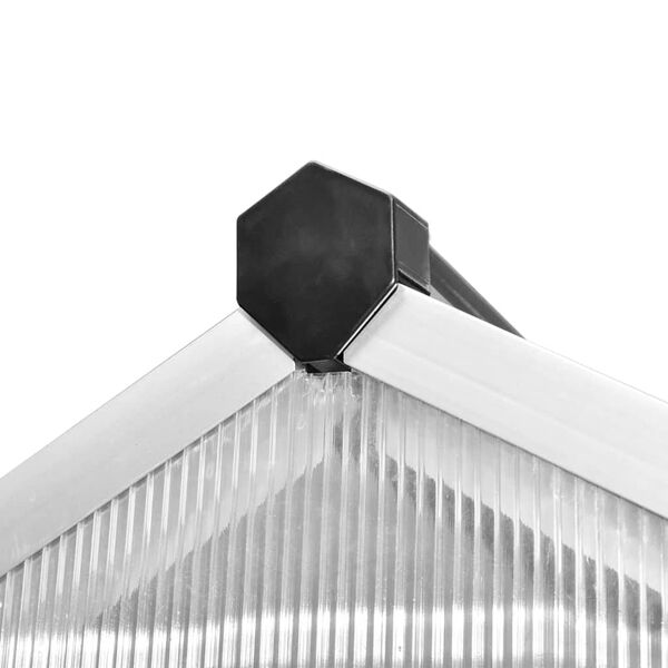 vidaXL Reinforced Aluminium Greenhouse with Base Frame 4.6 m²
