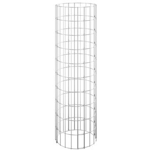 vidaXL Circular Gabion Pole Galvanised Steel Ø30x100 cm