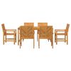 vidaXL Garden Dining Set 7 pcs Brown 150 x 90 x 74 cm