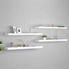 vidaXL Floating Wall Shelves 4 pcs White 90x23.5x3.8 cm MDF