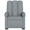 vidaXL Stand up Massage Recliner Chair Light Grey Fabric