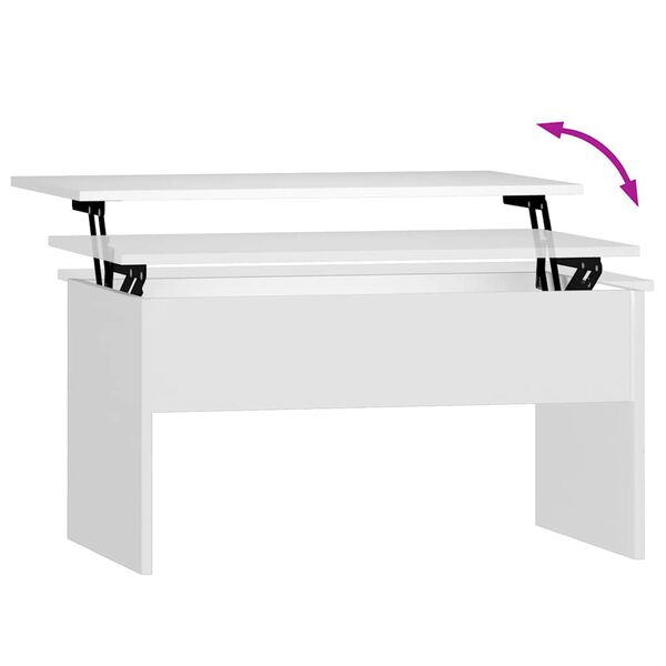 vidaXL Coffee Table White 80x50.5x41.5 cm Engineered Wood