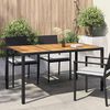 vidaXL Garden Table Black 150 x 90 x 75 cm Poly Rattan
