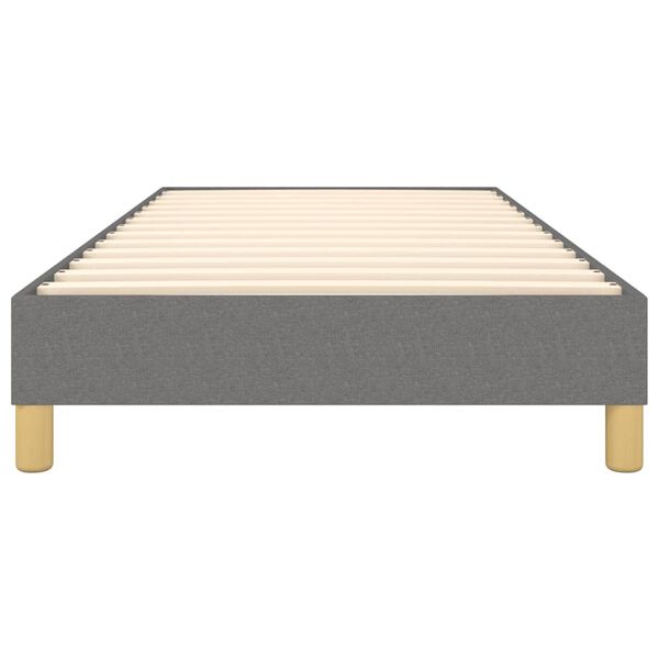vidaXL Bed Frame without Mattress Dark Grey Twin XL Fabric (US Only)