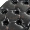 vidaXL Storage Bench 110 cm Black Faux Leather