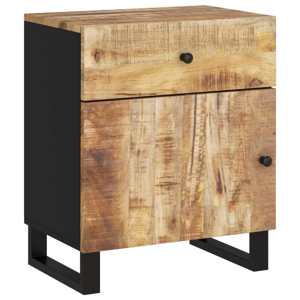 vidaXL Bedside Cabinet 50x33x60 cm Solid Wood Mango&Engineered Wood