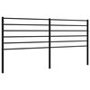 vidaXL Metal Headboard Black 193 cm