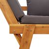 vidaXL Garden Bench with Cushions 2-in-1 Solid Wood Acacia