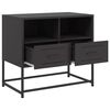 vidaXL TV Cabinet Black 68x39x60.5 cm Steel