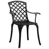 vidaXL 3 Piece Bistro Set Cast Aluminium Black