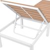 vidaXL Sun Lounger Aluminium and WPC Brown