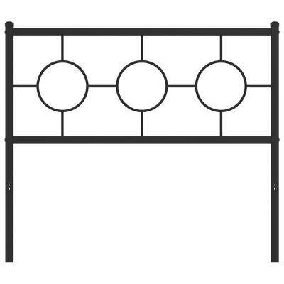 vidaXL Metal Headboard Black 100 cm