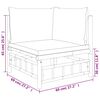 vidaXL 2 Piece Garden Lounge Set with Dark Grey Cushions Bamboo