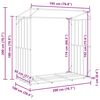 vidaxL Firewood Rack with Rain Cover 200x100x200 cm Galvanised Steel