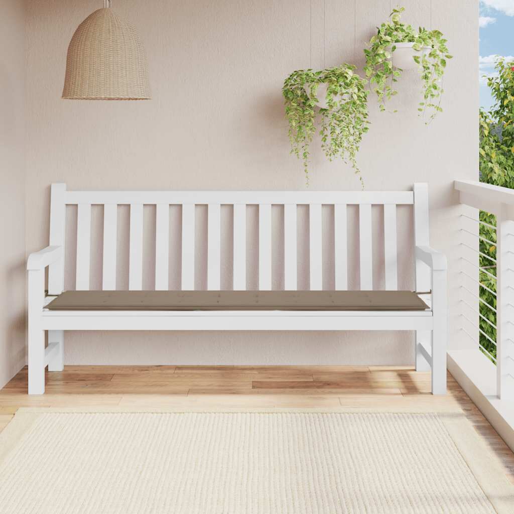 vidaXL Garden Bench Cushion Taupe 200x50x4 cm Oxford Fabric