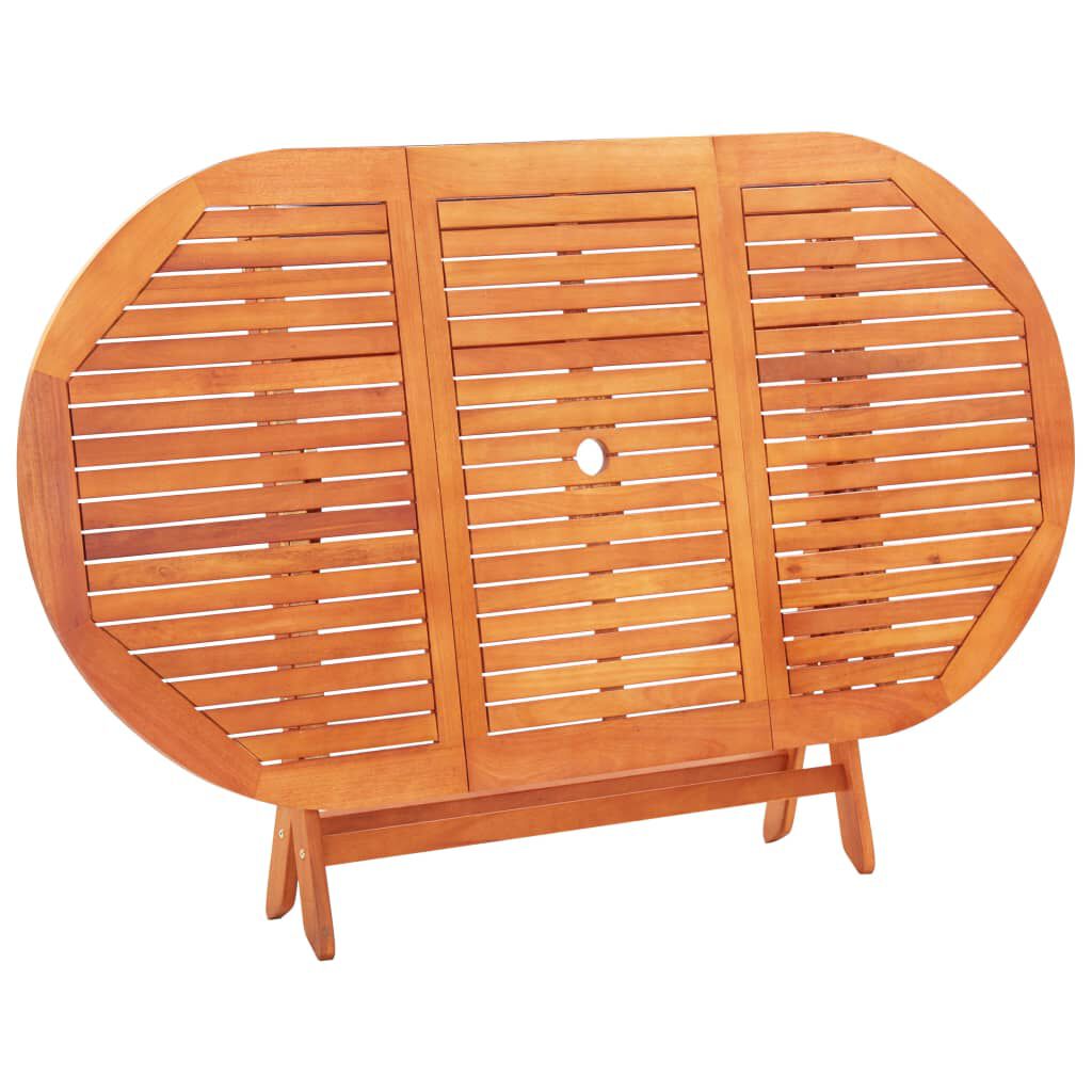 vidaXL Folding Garden Table 160x85x74 cm Solid Eucalyptus Wood